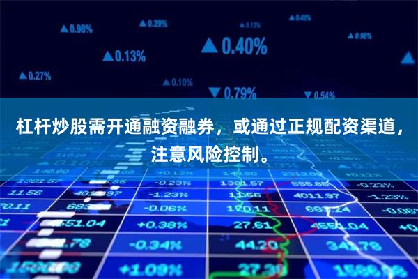 杠杆炒股需开通融资融券，或通过正规配资渠道，注意风险控制。